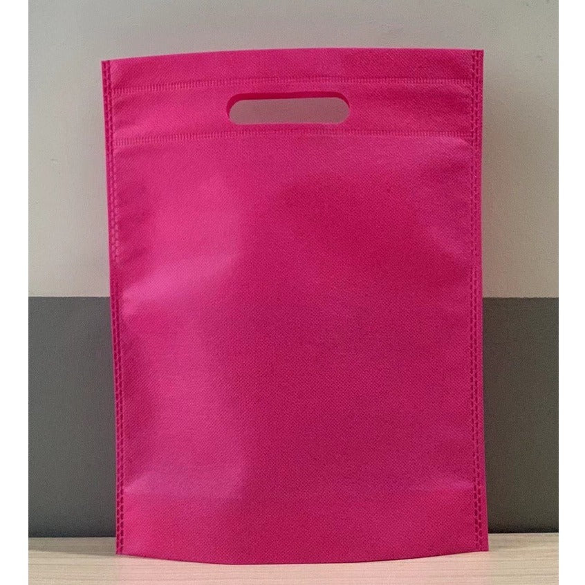 50pcs Pack Non-Woven Flat Bag with Die-Cut Handle | Eco-Friendly Tote for Events & Packaging | 4 Sizes