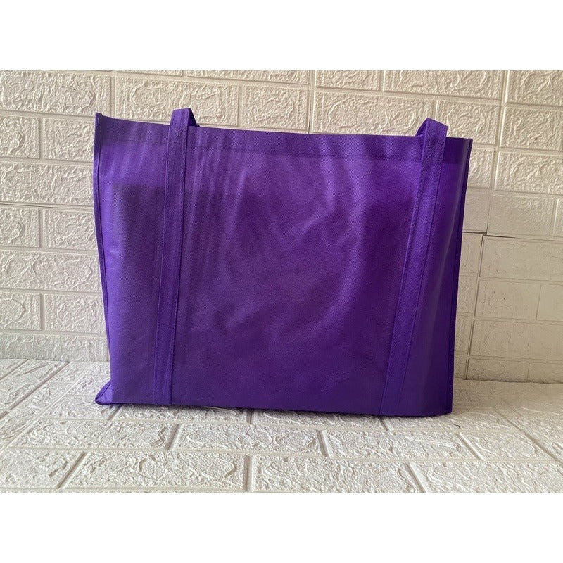 HE#5 | 10pcs PackExtra Large Non-Woven Shopping Tote Bag with Long Handles | Heavy Duty Reusable Bag