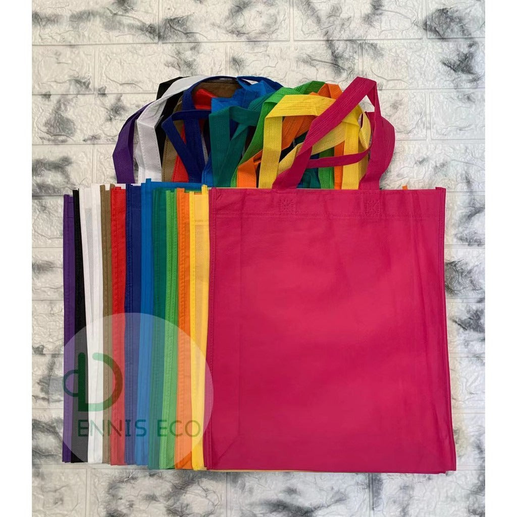 10pcs Pack Non-Woven Hand Tote Bag | Regular Style Eco-Friendly Shopping Bag | 4 Sizes