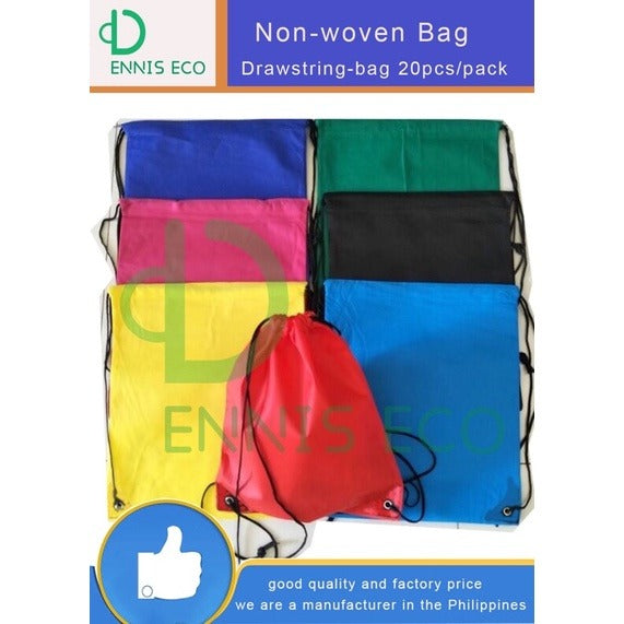 EL#1 | 10pcs PackNon-Woven Drawstring Backpack Bag | Student Book & Sports Bag | Hot-Selling Eco Tote