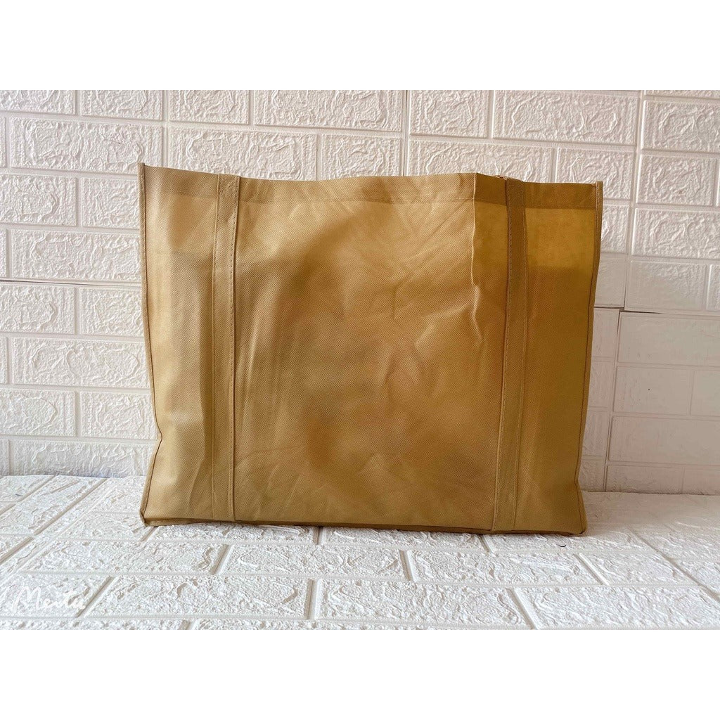 HE#5 | 10pcs PackExtra Large Non-Woven Shopping Tote Bag with Long Handles | Heavy Duty Reusable Bag