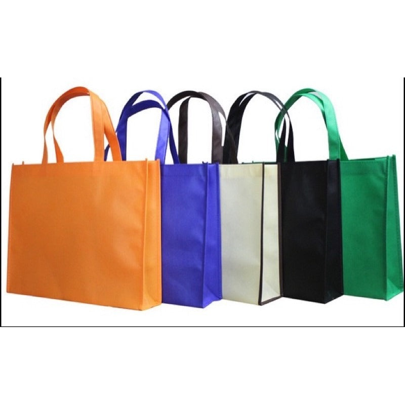 10pcs Pack HE#1 Non-Woven Shopping Tote Bag | Horizontal Style Eco-Friendly Reusable Bags