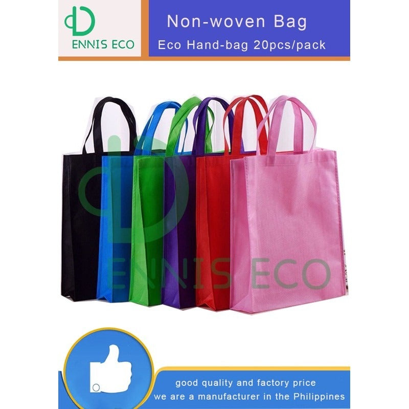 10pcs Pack Non-Woven Hand Tote Bag | Regular Style Eco-Friendly Shopping Bag | 4 Sizes