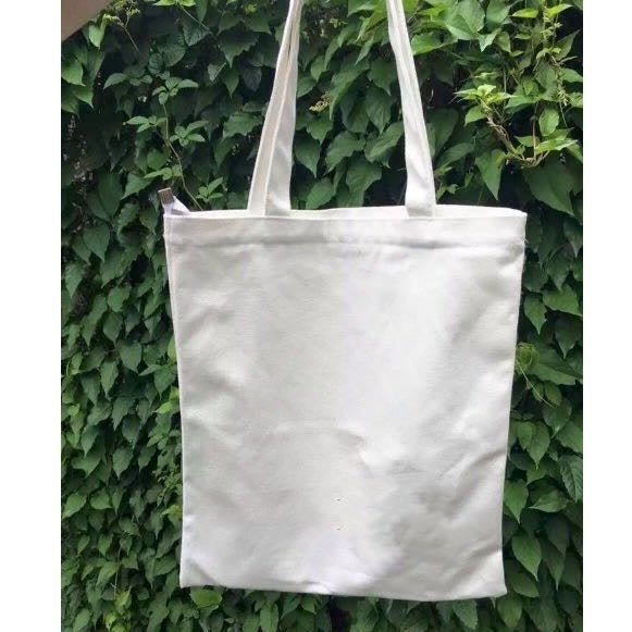 Canvas Tote Bag with Zipper | Dual-Use Shoulder & Hand-Carry or Single Handle Options | Blank Eco-Friendly Bag