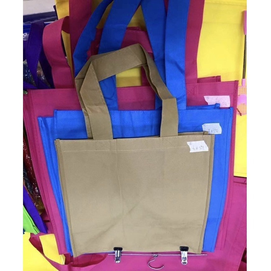 Reusable Non-Woven Shopping Tote Bag | Eco-Friendly Grocery Bags with Long Handles | 10pcs Pack