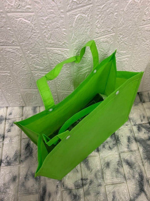 HE#4 | 10pcs Pack Non-Woven Lunch Bag for Students | Reusable Eco-Friendly Tote with Snap Closure