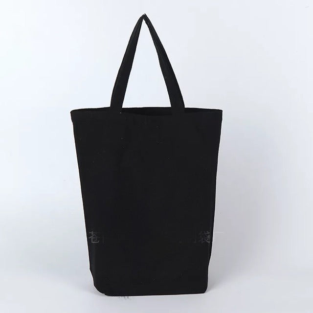 Blank Canvas Tote Bag with Bottom | Plain Eco-Friendly Shopping Bag | No Side Gusset