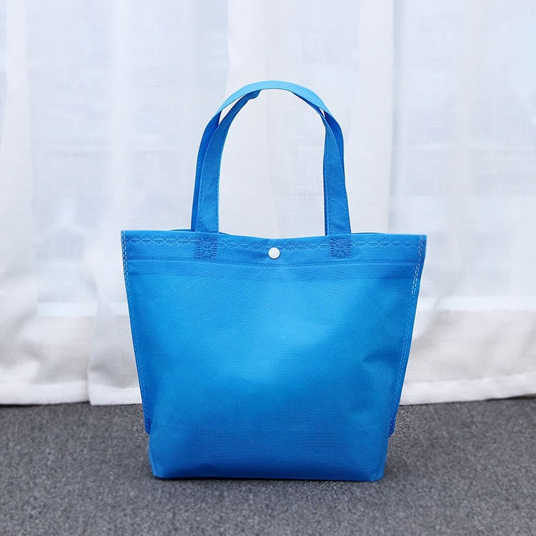 10pcs Pack Non-Woven Lunch Tote Bag with Button Closure | Reusable Shopping Bag | 3 Sizes