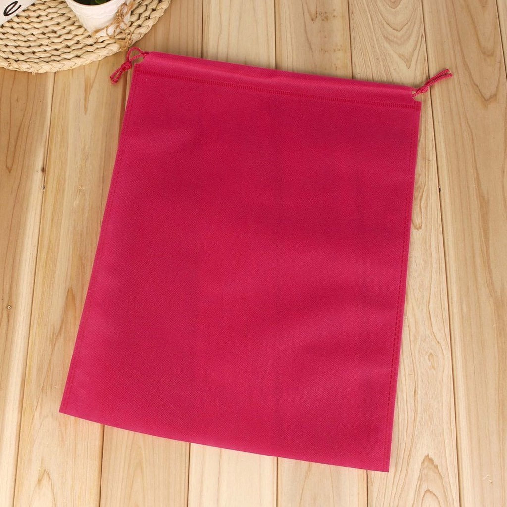 50pcs Pack Non-Woven Drawstring Pouch with Double Strings | Reusable Gift & Storage Bags | 4 Sizes