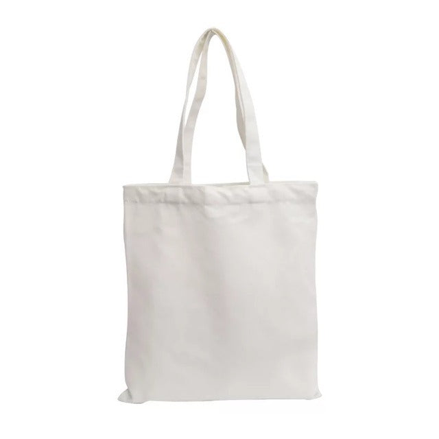 Blank Canvas Tote Bag | Plain Eco-Friendly Cotton Shopping Bag | No Side & No Bottom Gusset
