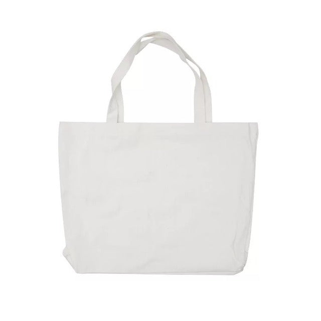 Blank Canvas Tote Bag with Bottom | Plain Eco-Friendly Shopping Bag | No Side Gusset